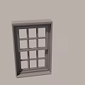 Stylish Modern Casement Window With Multiple Glass Panes And White Frame Design