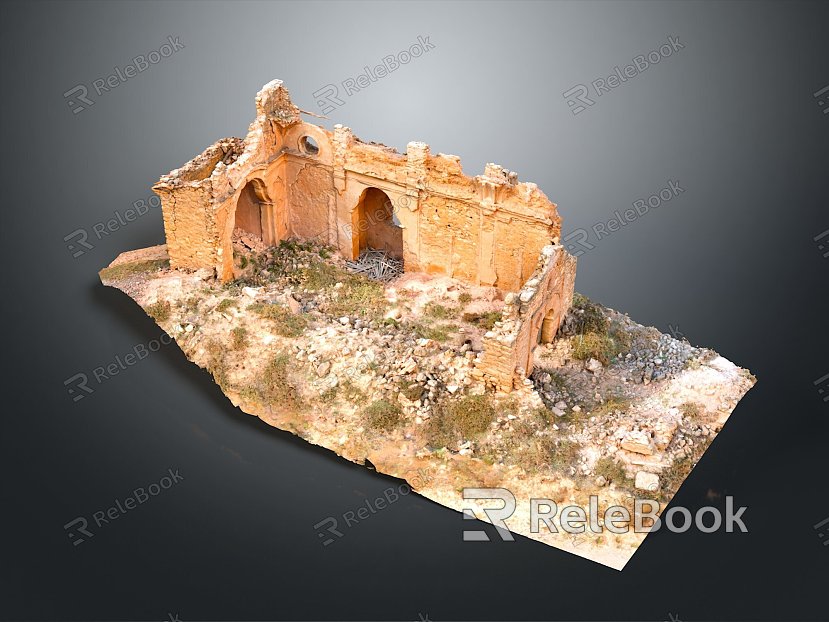 Historic sites, historic sites, ruins, ruins, ancient ruins, realism model