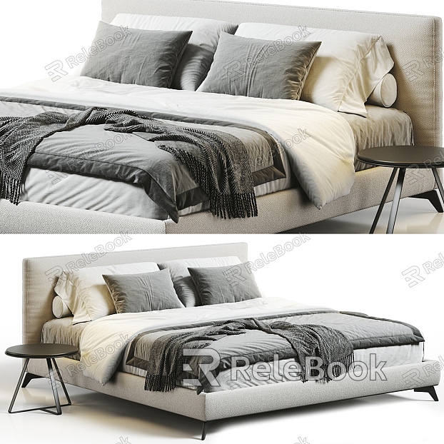 poliform Modern Double Bed Bed Bedroom Double Bed Fabric Double Bed model