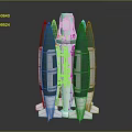 Green And White Military Missile With Symmetrical Warhead Structure And Launch System Design