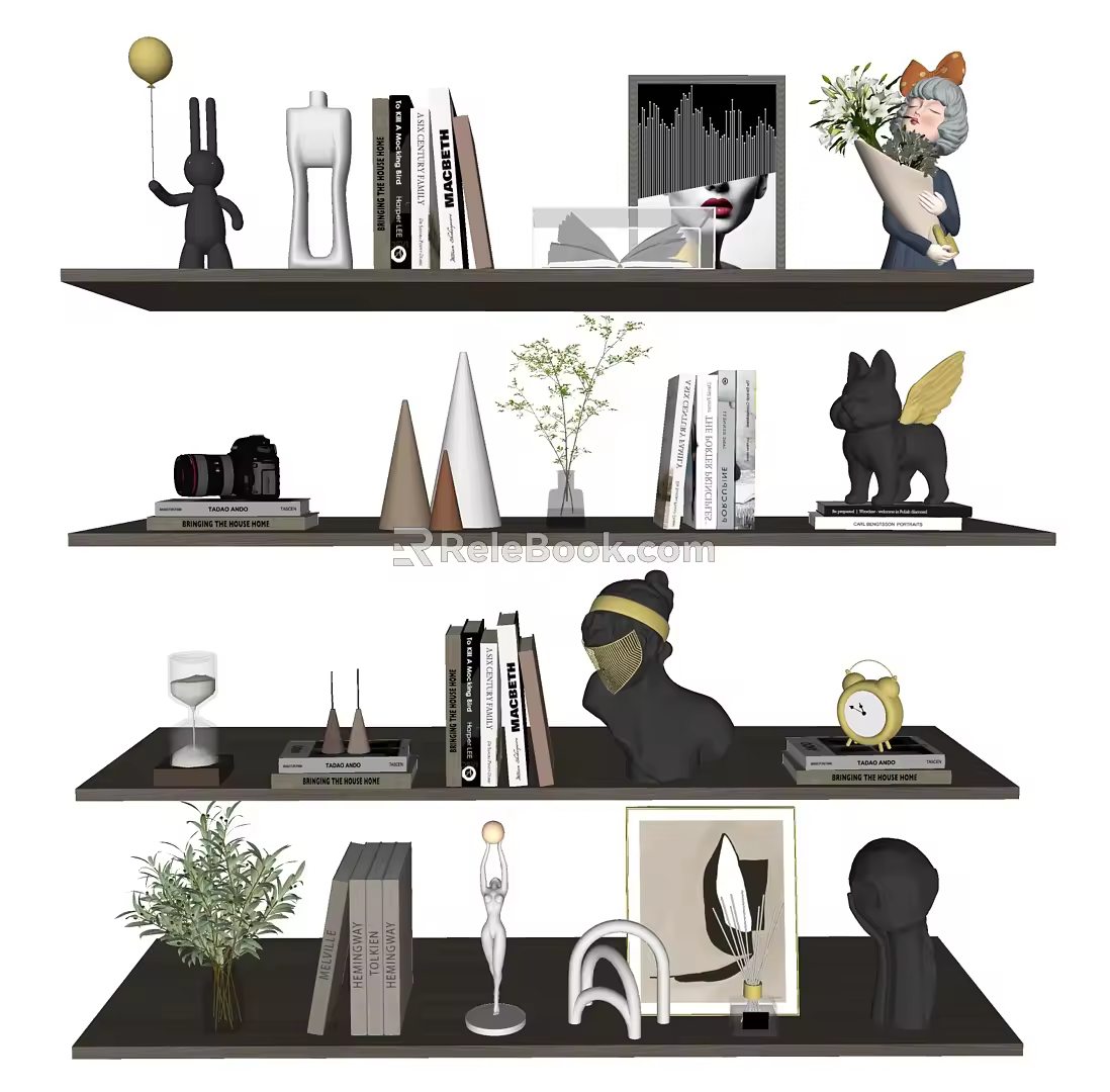 Modern ornaments combination 3d model