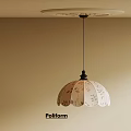 Poliform Decorative Chandelier With Floral Patterned Shade For Modern Interior Lighting