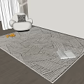 Modern Square Carpet 3d model