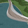 Landscape Bridge Curve 3d model
