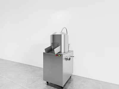 Modern Stainless Steel Commercial Equipment with Control Panel Water Faucet and Wheels for Professional Use 3d model