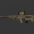 Modern Tactical Rifle With Scope And Advanced Camouflage Texture Design Features 3d model