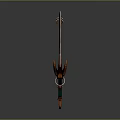 Fantasy Sword With Green Blade Pink Edges And Red Ornate Handle Design