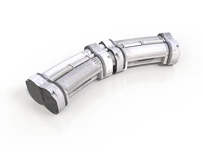 Detailed Industrial Metal Mechanical Component With Segmented Joints And Bolted Structure 3d model