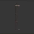 Pair Of Black Metal Frame Supports For Modern Furniture Or Shelving