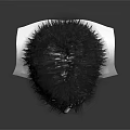 Realistic Human Head 3D Model With Detailed Facial Organs And Short Black Hair