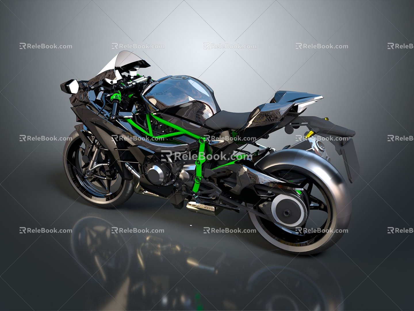 Modern motorcycle two-wheeled motorcycle off-road motorcycle road racing motorcycle 3d model