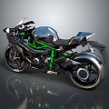 Modern motorcycle two-wheeled motorcycle off-road motorcycle road racing motorcycle 3d model