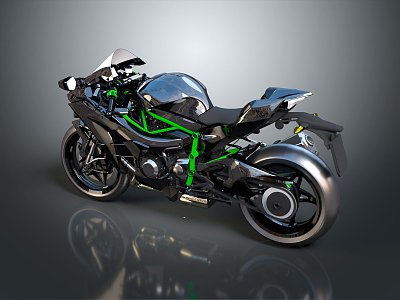 Modern motorcycle two-wheeled motorcycle off-road motorcycle road racing motorcycle 3d model