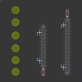 Pink and Navy Blue Radiators with Beige Gray Dark Gray Controls for Home Heating Design