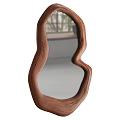 Irregular Shaped Wooden Frame Mirrors for Modern Home Interior Decorative Design