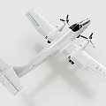 Detailed Silver Fighter Jet Model With Twin Propellers And Cockpit Roundel