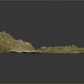 3D Terrain Model With Detailed Topographic Features And Lush Green Landscape
