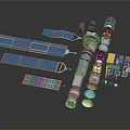 Detailed Space Station Model With Solar Panels Modules And Structural Components 3d model