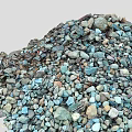 Stone Pile Building Material Pebbles Stone Block Rock Material Scanning Stone 3d model