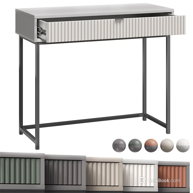 Modern Minimalist Dining Table With Metal Frame And Various Color Options 3d model 