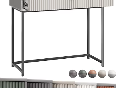 Modern Minimalist Dining Table With Metal Frame And Various Color Options 3d model