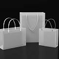 Transparent Shopping Bags With Handles In Various Sizes And Minimalist Design