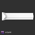 White Decorative Molding With Curved Design For Interior Decoration
