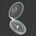 Intricate Metal Sculpture Carving With Open Lid And Decorative Surface Patterns