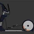 Elliptical Trainer Fitness Equipment With Digital Display Sturdy Frame And Modern Design