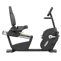 Black Stationary Exercise Bike With Adjustable Seat Backrest And Digital Display For Home Gym Fitness