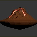 Geo-vein Volcano Volcanic Island Terrain 3d model