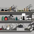 New Chinese style ornaments combination 3d model