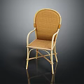 Rattan Leisure Chair with Armrest Light Frame Modern Design for Indoor Outdoor Use