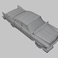 Red Vintage Classic Car With White Roof And Chrome Accents Design