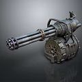 Browning Machine Gun Browning Gatling White Machine Gun Machine Gun Bullet Military 3d model