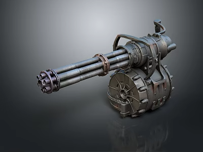 Industrial Style Metal Multi Barrel Gear Mechanical Decorative Model For Home Decor 3d model