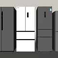 Modern Silver And White Refrigerators With Various Double Multi Door Designs In Sleek Style