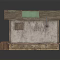 Rustic Log Cabin With Sloped Roof Wooden Door Small Window And Wooden Steps