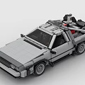 Lego Model Car With Classic Design Gull Wing Doors And Detailed Rear Equipment