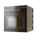 Modern Black Kitchen Appliance Oven with Digital Display and Glass Door