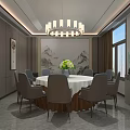 New Chinese-style private room 3d model