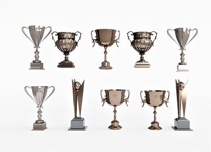 Light Luxury Trophy Ornaments Art Crafts Quilt Holy Grail Cup 3d model