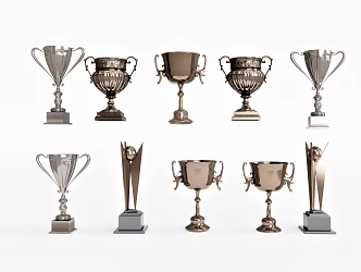 Light Luxury Trophy Ornaments Art Crafts Quilt Holy Grail Cup 3d model