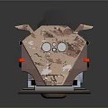 Futuristic Camouflage Motorcycle With Transparent Windshield Red Accents And Modern Design