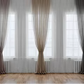 Elegant Gradient Curtains For Windows With Lightweight Fabric White Walls And Wooden Floor