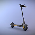 Black Electric Scooter With Yellow Wheel Accents And Modern Urban Design