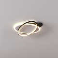 Modern LED Ceiling Light With Sleek Ring Design For Contemporary Interior Illumination 3d model