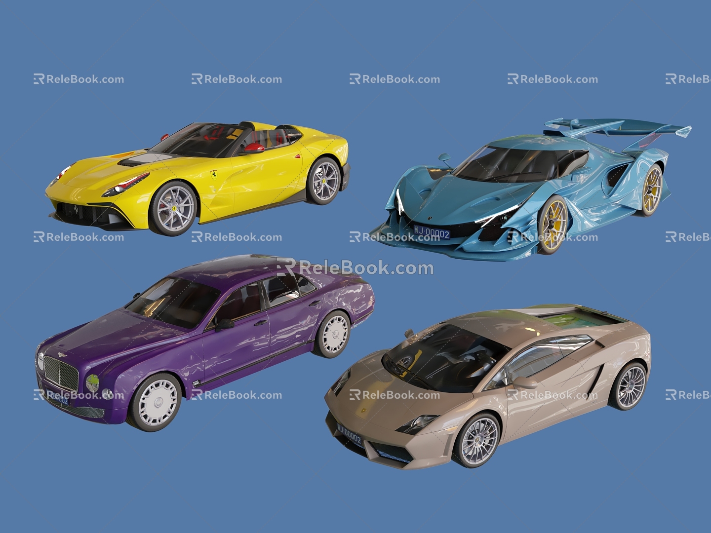 sports car Bentley Ferrari Lamborghini 3d model