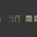 Scenic Landscape Design Elements Featuring Various Arches Fences And Stone Walls
