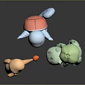 Cute Playful Pokemon Toy Figures Featuring Charmander Squirtle Bulbasaur In Vibrant Colors